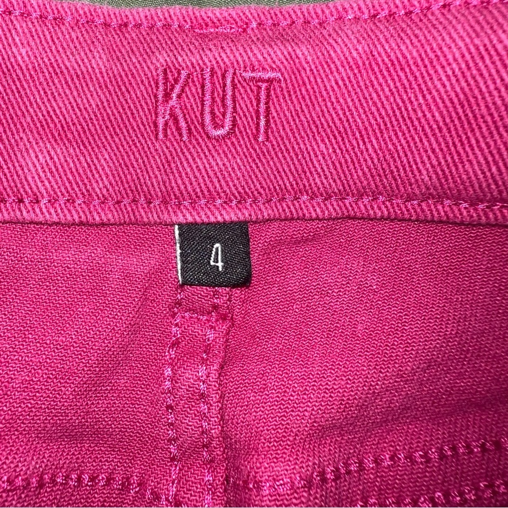 Kut From The Kloth Jane High Rise Denim Shorts Fuchsia Size 4 - Picture 8 of 9